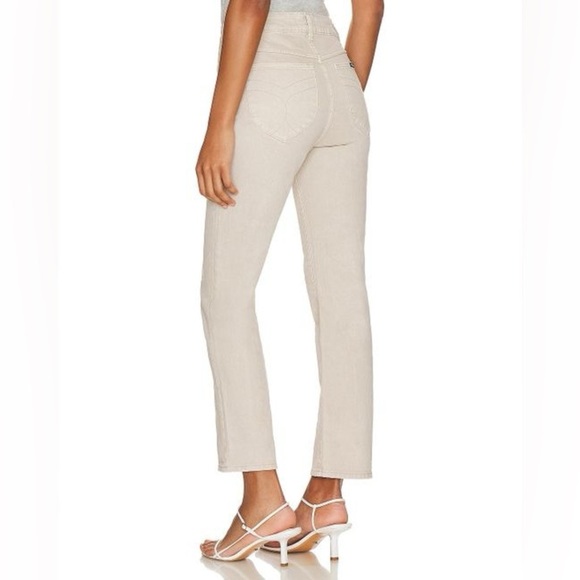 Rolla's Original High Rise Straight Jeans in Comfort Oyster/Cream - Picture 3 of 12